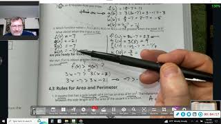 Unit #4, Lesson 4, Using Function Notation to Describe Rules Pt #1