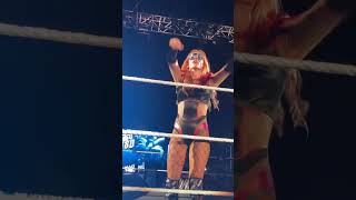 WWE Becky Lynch does the YEET with Jey USO at #wwebelfast #wwe #beckylynch