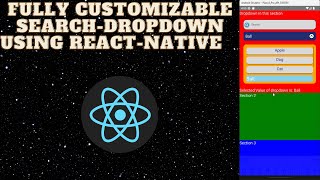 🔥🔥FULLY CUSTOMIZABLE - SEARCH DROPDOWN - USING - REACT NATIVE 🔥🔥