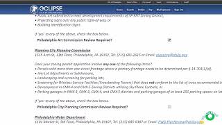 Applying for a Zoning Permit in eCLIPSE