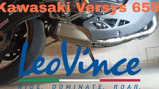 NUOVO SCARICO MOTO !!! Test Sound LeoVince Underbody Kawasaki Versys 650 New Exshaust