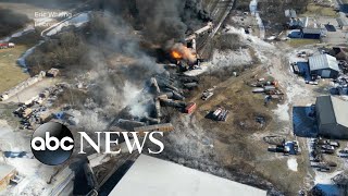 Toxic blast fears trigger evacuations near derailed train in Ohio