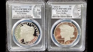 2023-S PCGS PR70 DCAM Morgan and Peace Dollars !