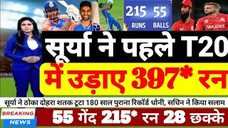 Ind vs Eng - देखिए भारत-इंग्लैंड पहले T20 में सूर्या ने उड़ाए 397 रन ?‌| Bharat vs England 1st T20