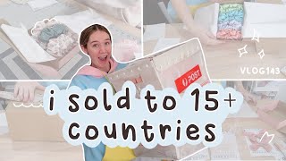 i sold to 15+ countries | April launch with heaps of bows and scrunchies packaging VLOG143