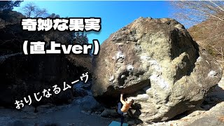 三峰ボルダー【奇妙な果実　直上ver】