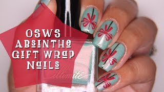 OSWS   Absinthe and gift wrap nails