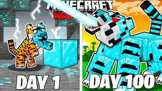 Download I Survived 100 Days as a DIAMOND TIGER in HARDCORE Minecraft mp3