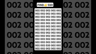 Find the number 👉 020 in 5 seconds #shorts