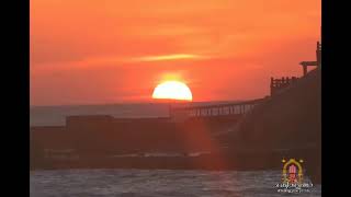 The first sunrise of Uttarayan at Kanyakumari, beautifully captured.🙏🚩🙏