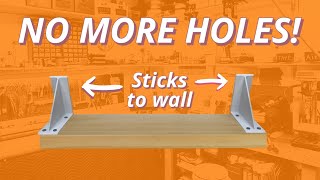 How To Hang A Shelf WITHOUT Putting Holes In Walls (BETTER Shelf Solution For Your Home)