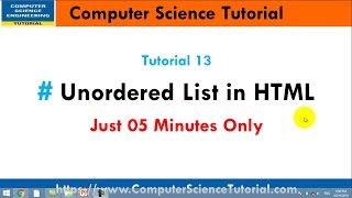 13 Unordered List in HTML