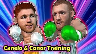 Conor trains with Canelo for power shots