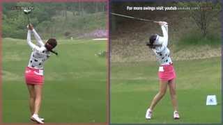 [Slow HD]  AHN Shin-Ae Dual View Driver Golf Swing 2013 (1)_KLPGA Tour