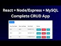 React + Node js + MySQL - CRUD Operations | CRUD Rest API with Node and Express