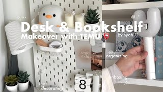 Desk & Bookshelf Makeover 2025 with TEMU ! Clean, Organize, Decorate & Huge Unboxing Temu Haul 📮🤍💌🐰