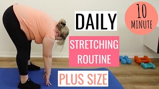 Plus Size Morning Stretch Exercise Routine for Obese Beginners / Get Rid of Stiffness, Aches & Pains
