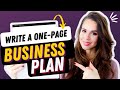 How To Write A 1-Page Business Plan For 2020 [Online Business 101]