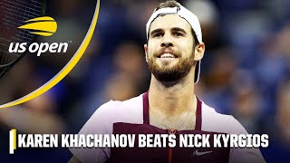 Karen Khachanov finishes five-set quarterfinal win of Nick Kyrgios | 2022 US Open