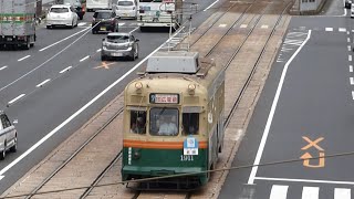 広島電鉄　1900形 1911 路面電車　十日市町電停～本川町電停