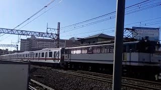 EF65 2080+71705F東武70000系甲種輸送戸塚通過