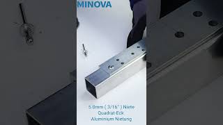 MINOVA Nietwerkzeug. (Quadrat-Eck Aluminium Nietung) #rivet #relaxing #asmr #tools