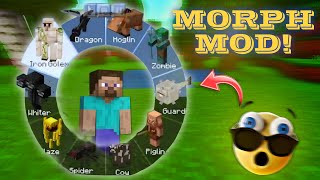 Morph Mod For Minecraft Pe 1.21+ !! All Mobs Update 🔥