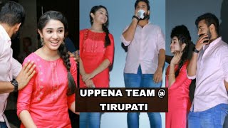Uppena Team Members At Tirupati Meet || Uppena Movie Tirupati || Vaishnav ,Krithi Shetty