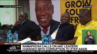 ANC NEC | Ramaphosa calls on ANC leaders charged with corruption to step aside