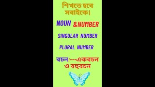 NOUNS : NUMBER@  বচন@ একবচন  \u0026 বহুবচন