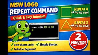 How to Use Repeat Command in MSW Logo | Quick Tutorial
