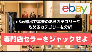 【eBay輸出せどり】eBay輸出で需要のあるカテゴリーや攻めるカテゴリーを分析し、専門店セラーをジャックせよ