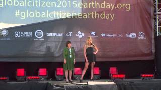 Lilianne Ploumen on stage at Global Citizen 2015 Earth Day