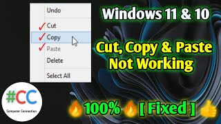 How to Fix Copy Paste Not Working Windows 11/10/8/7 | Copy Paste Not Working in Windows | 100% [FiX]