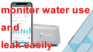 Flume 2 Smart Home Water Monitor Usage +Water  Leak Detector. easy set up with app and installation