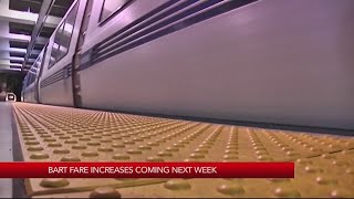 BART fare increases coming next week