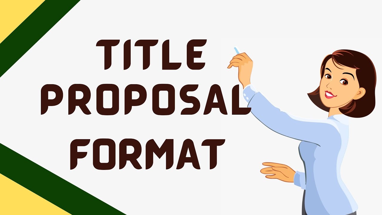 TITLE PROPOSAL FORMAT - YouTube