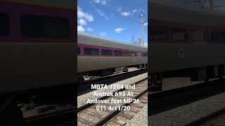 MBTA 1204 and Amtrak 685 At Andover 4/11/20