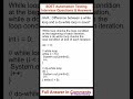 JAVA : Difference between a while loop and a do-while loop in Java?