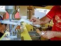 Huge Filled Fried Churros. South American Street Food in Italy