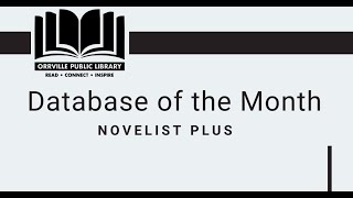 Database Showcase: NoveList Plus