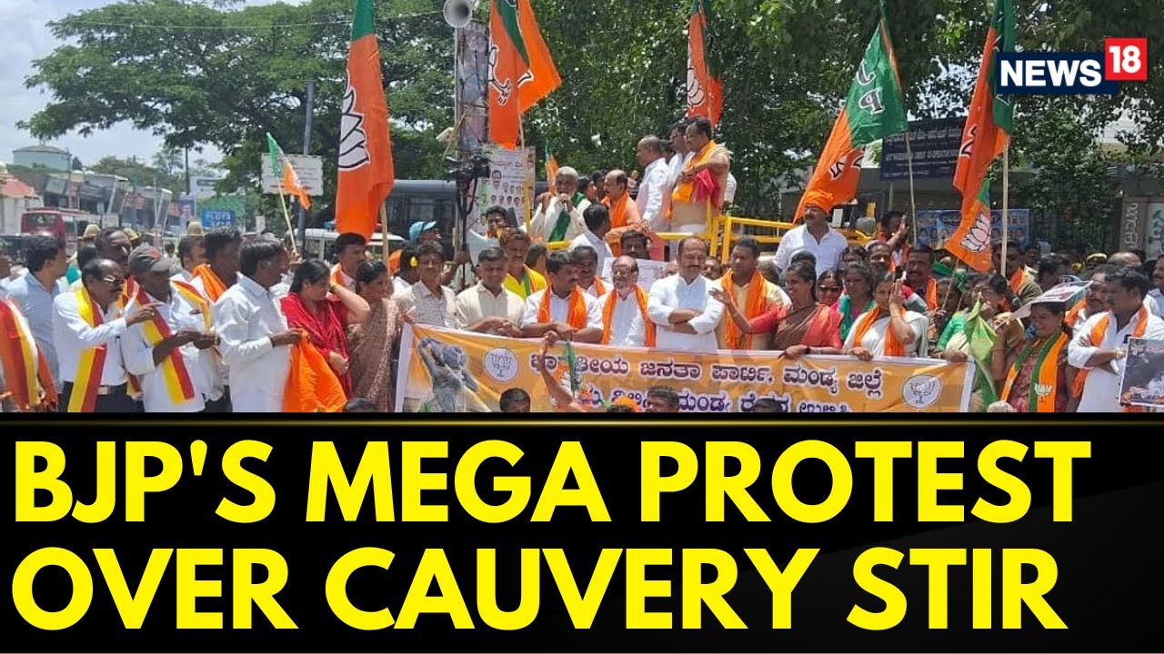 Cauvery Water Dispute | Mega Protests Erupt In Mandya Over Cauvery ...