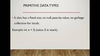 Understanding Primitive and Reference Data Types in Memory - Java