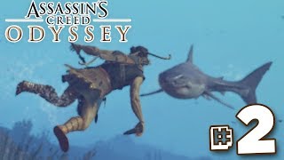 FIGHTING SHARKS!!! - Assassin's Creed Odyssey | Part 2 || FULL PLAYTHROUGH (PS4) HD