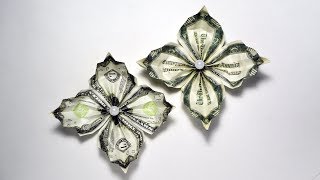 Easy and Beautiful Money FLOWER  | Origami Dollar Tutorial (NProkuda)