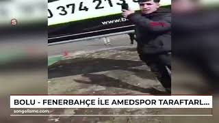 Bolu - Fenerbahçe ile Amedspor taraftarları, karşılaştıkları dinlenme tesisinde kavga etti