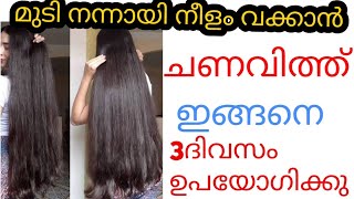 മുടി നന്നായി നീളം വക്കാൻ ചണവിത്ത് ഇങ്ങനെ 3 ദിവസം ഉപയോഗിക്കു| 119