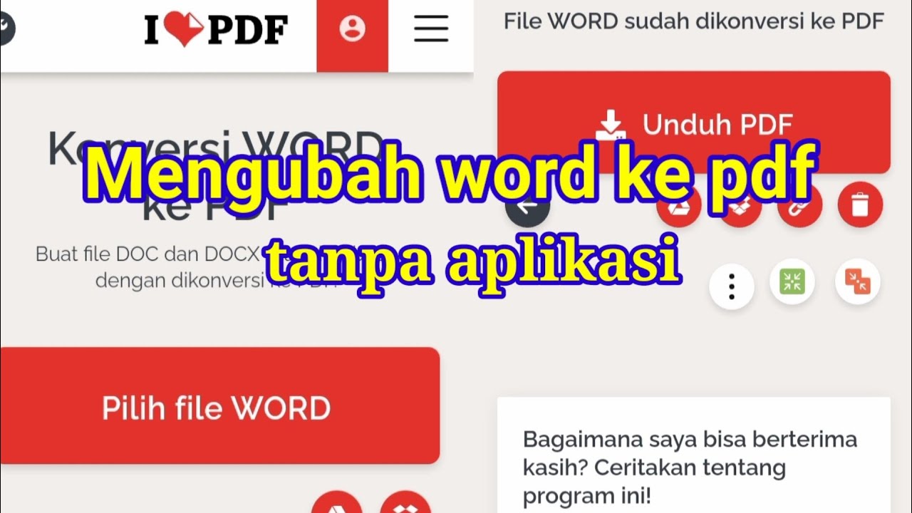 Cara Mengubah File Word Ke Pdf Tanpa Aplikasi - YouTube