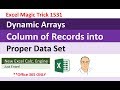 Excel Dynamic Arrays: Column of Records into Proper Data Set (Excel Magic Trick 1531)