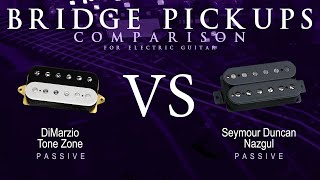 DiMarzio TONE ZONE vs Seymour Duncan NAZGUL - Passive Bridge Pickup Guitar Tone Comparison Demo